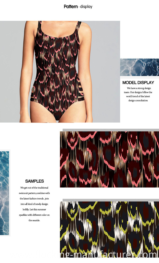 Printed Polyester Spandex Swinwear Fabric